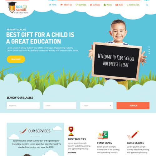 Kindergarten Education WordPress Theme
