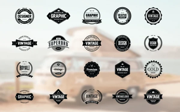 Vintage Badge Logo Design Collection